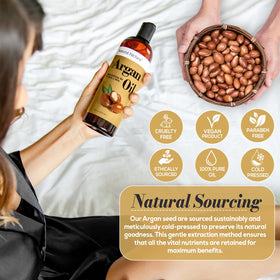 Natural Riches Moroccan Argan Oil 16 Fl Oz with dropper