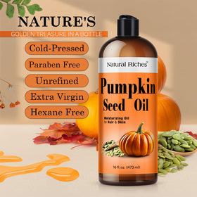 Natural Riches Pumpkin Seed Oil 16 Fl Oz side view