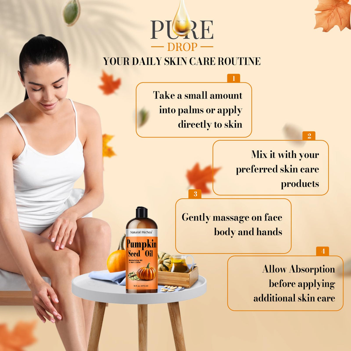 Natural Riches Pumpkin Seed Oil in a skincare routine