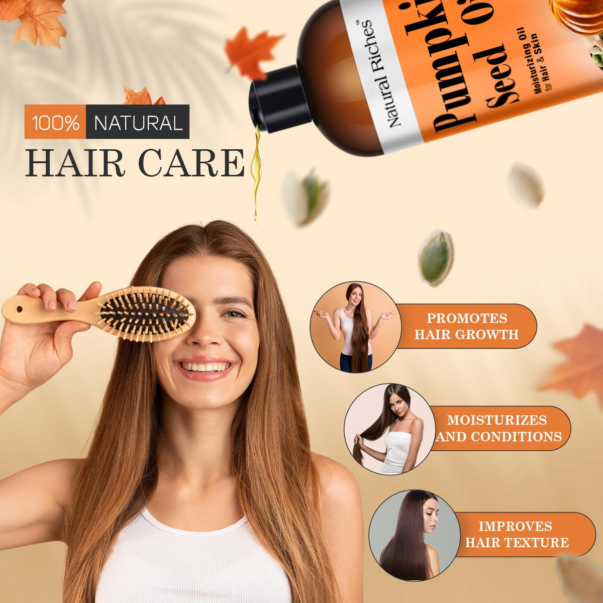 Natural Riches Pumpkin Seed Oil with dropper