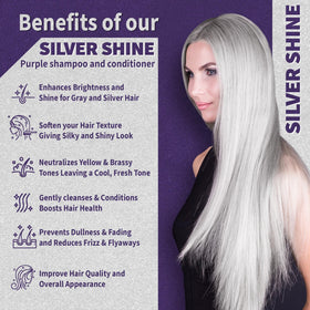 Natural Riches Purple Conditioner being applied to hair