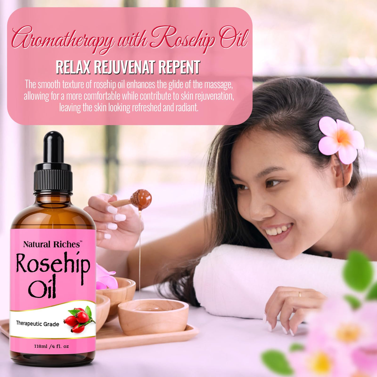 Natural Riches Rosehip Seed Oil in a skincare routine