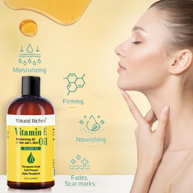 Natural Riches Vitamin E Oil showing texture