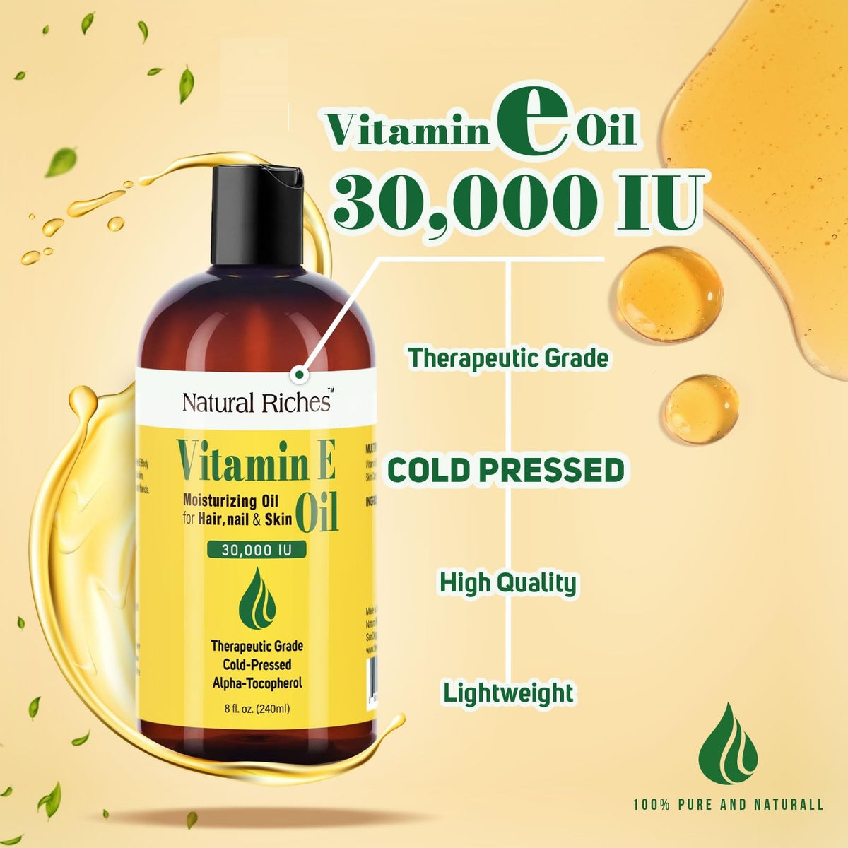 Natural Riches Vitamin E Oil with natural ingredients