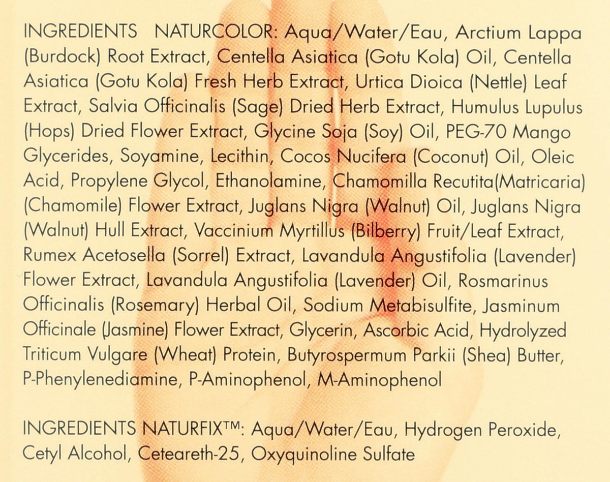 Naturcolor hair colour application process