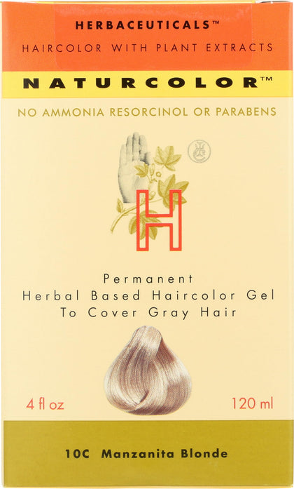 Naturcolor Permanent Hair Color Manzanita Blonde 10C front view