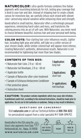 Naturcolor Poppy Seed Haircolor swatch on hair