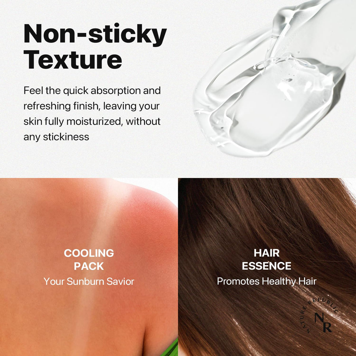 Nature Republic Aloe Vera Gel application on skin