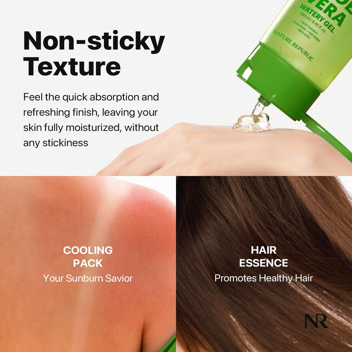 Nature Republic Aloe Vera Gel in a refreshing setting
