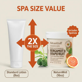 NATURE WELL Bergamot & Grapefruit Body Cream open lid