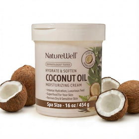 NATURE WELL Coconut Oil Moisturizing Cream front view, 16 ounces