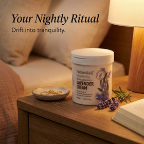 NATURE WELL Lavender Body Cream 16 Oz application on skin