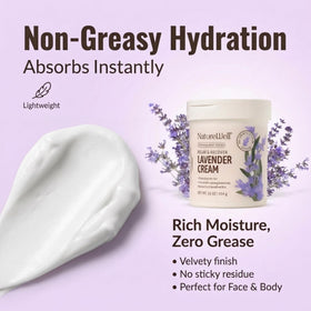 NATURE WELL Lavender Body Cream 16 Oz texture close-up