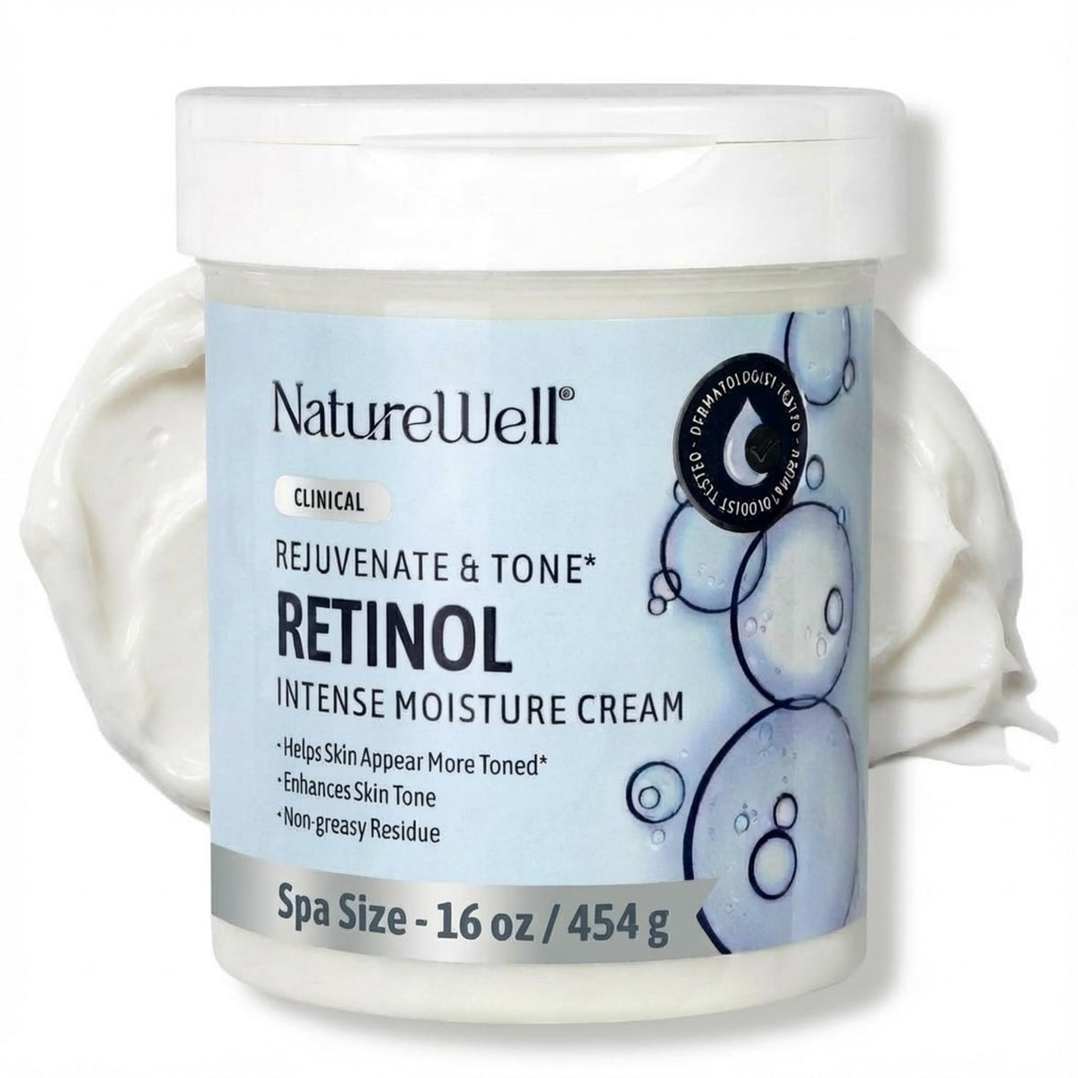 NATURE WELL Retinol Rejuvenate & Tone Moisturizing Body Cream front view