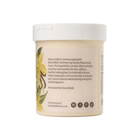NATURE WELL Shimmering Vanilla Moisturizing Cream back view
