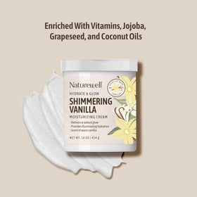 NATURE WELL Shimmering Vanilla Moisturizing Cream lifestyle scene