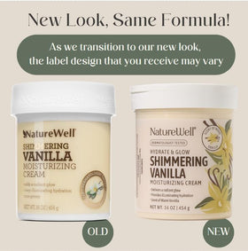 NATURE WELL Shimmering Vanilla Moisturizing Cream side view