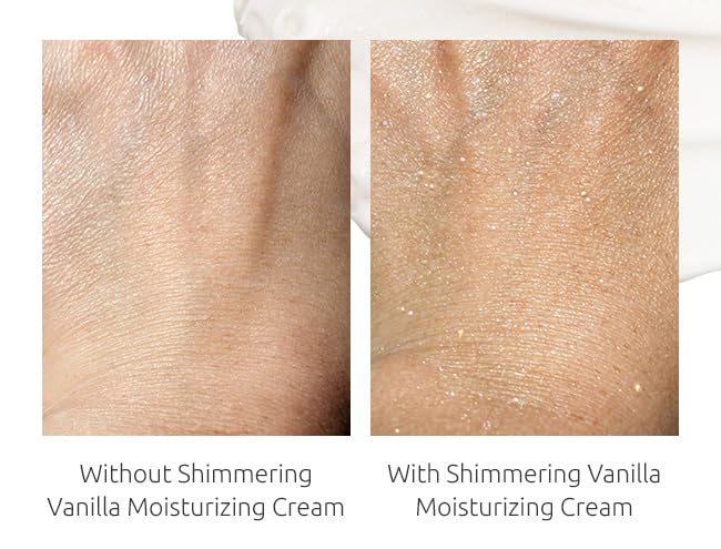 NATURE WELL Shimmering Vanilla Moisturizing Cream texture close-up