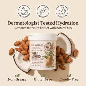 NATURE WELL Sweet Almond Body Cream side view