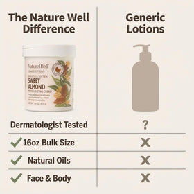 NATURE WELL Sweet Almond Body Cream with natural oils