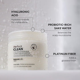 NATURELAB. TOKYO Scalp Scrub application on wet hair