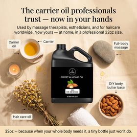 Naturevibe Botanicals Aloe Vera Oil 32 oz on a bathroom counter
