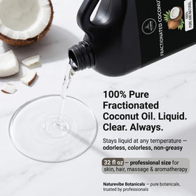 Naturevibe Botanicals Fractionated Coconut Oil jar with resealable lid
