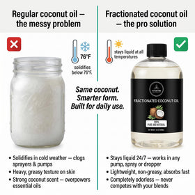 Naturevibe Botanicals Fractionated Coconut Oil on a wooden table