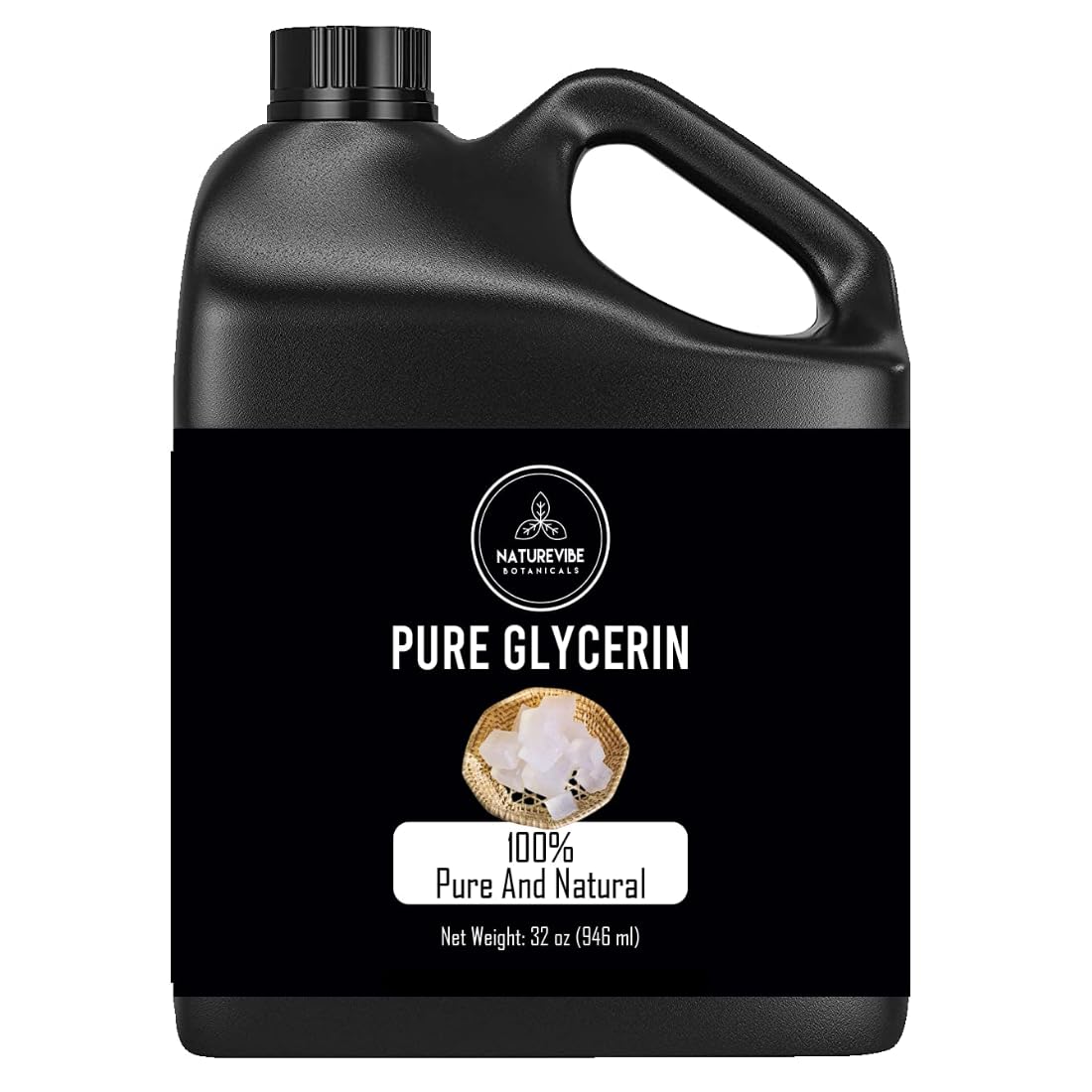 Naturevibe Botanicals Glycerine Liquid Oil 32 oz front view