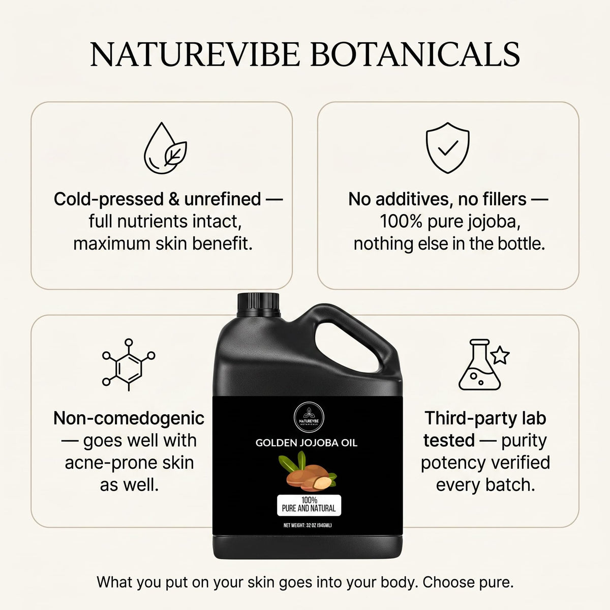 Naturevibe Botanicals Golden Jojoba Oil on skin