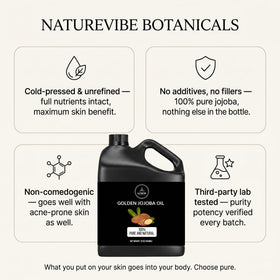 Naturevibe Botanicals Golden Jojoba Oil on skin