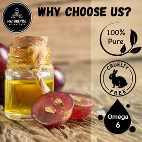 Naturevibe Botanicals Grapeseed Oil with fresh ingredients