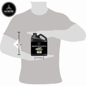 Naturevibe Botanicals Jamaican Black Castor Oil on a wooden surface