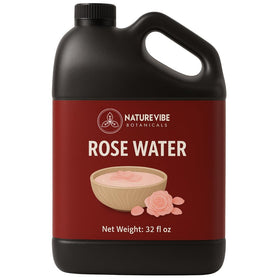 Naturevibe Botanicals Pure Rose Water Toner 32 oz bottle front view