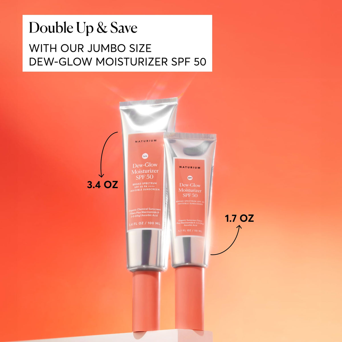 Naturium Dew-Glow Moisturizer SPF 50 texture on skin
