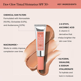 Naturium Dew-Glow Tinted Moisturizer SPF 50+ ingredient list