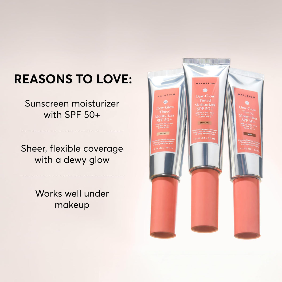 Naturium Dew-Glow Tinted Moisturizer SPF 50+ packaging