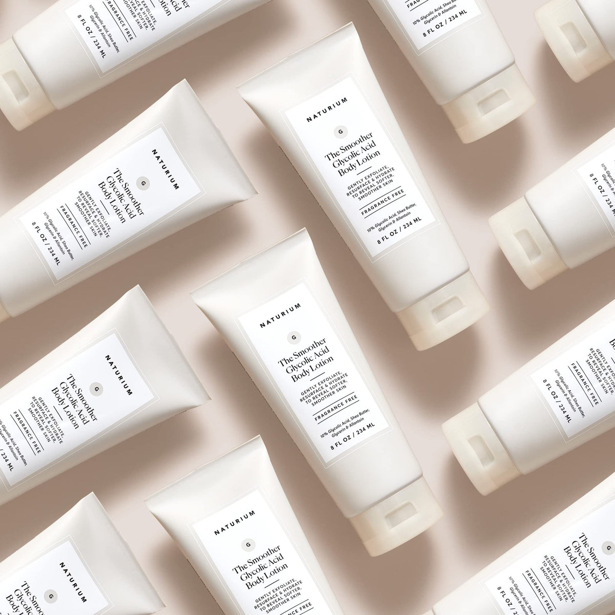 Naturium Glycolic Acid Body Lotion being applied on skin