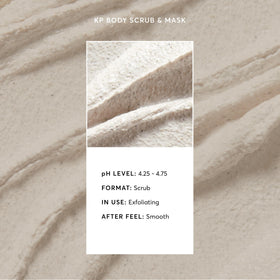Naturium KP Body Scrub & Mask application on skin