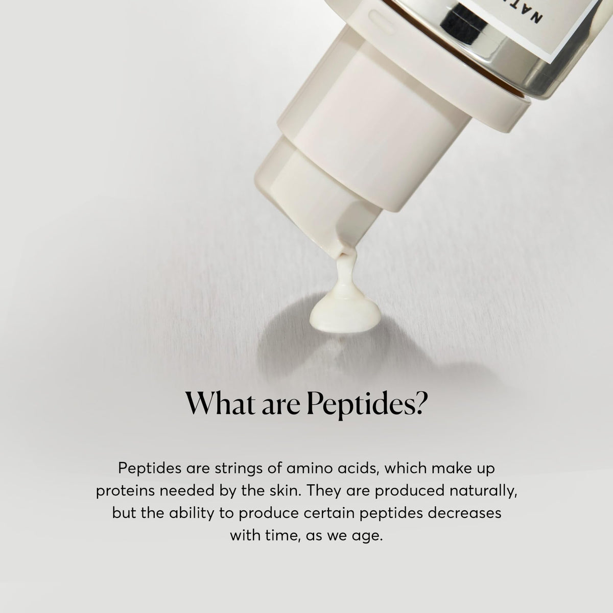 Naturium Multi-Peptide Advanced Serum on a bathroom counter