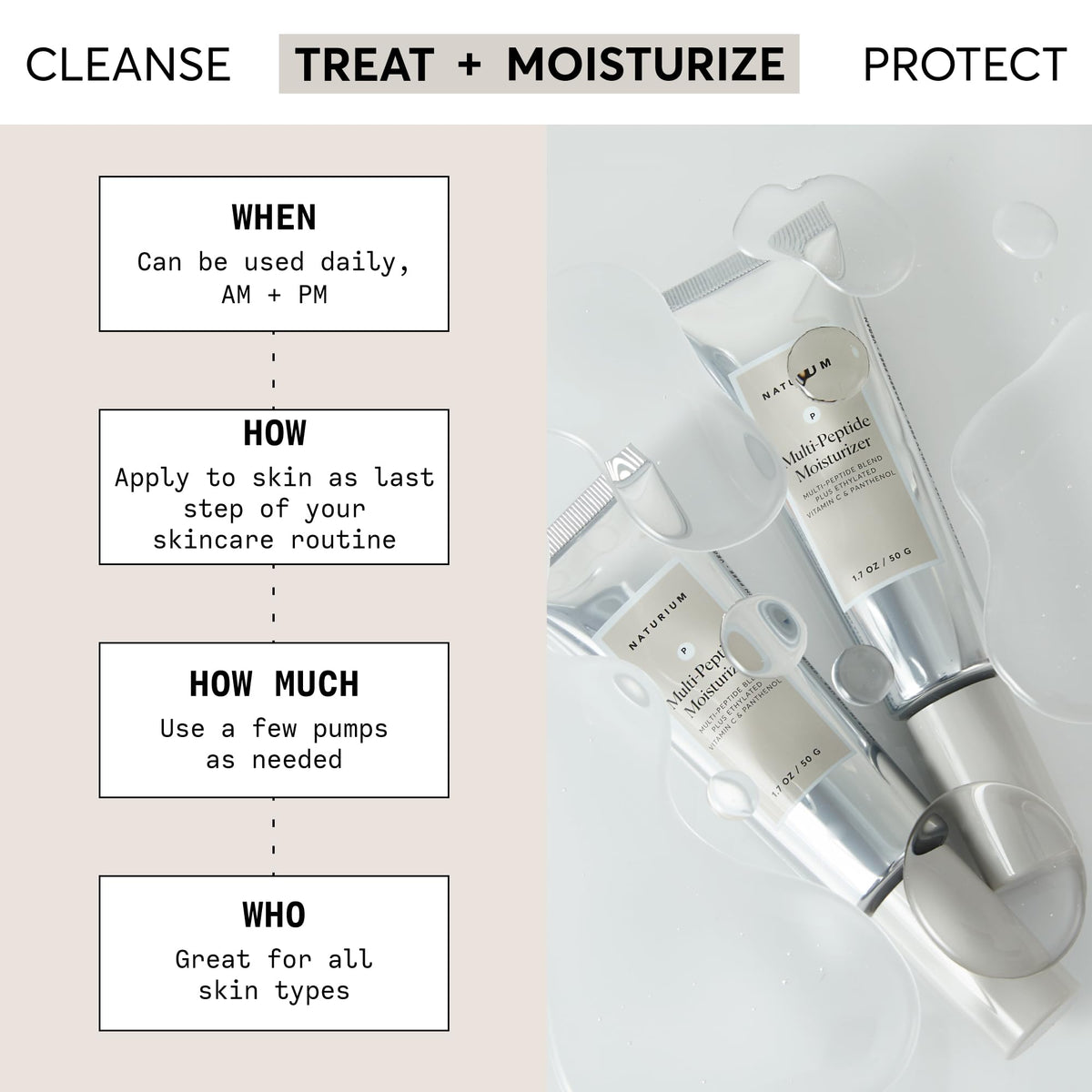 Naturium Multi-Peptide Moisturizer 1.7 fl oz side view