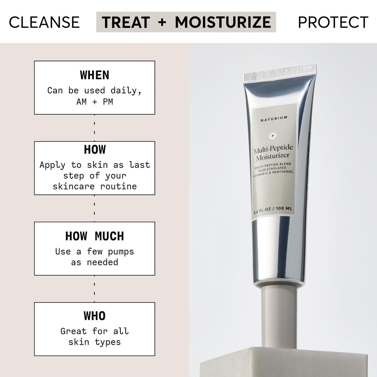 Naturium Multi-Peptide Moisturizer Jumbo 3.4 oz packaging