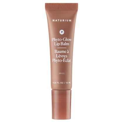 Naturium Phyto-Glow Lip Balm front view in Spice colour