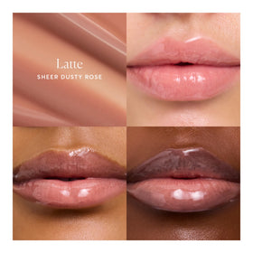 Naturium Phyto-Glow Lip Balm Latte 10ml open with product texture