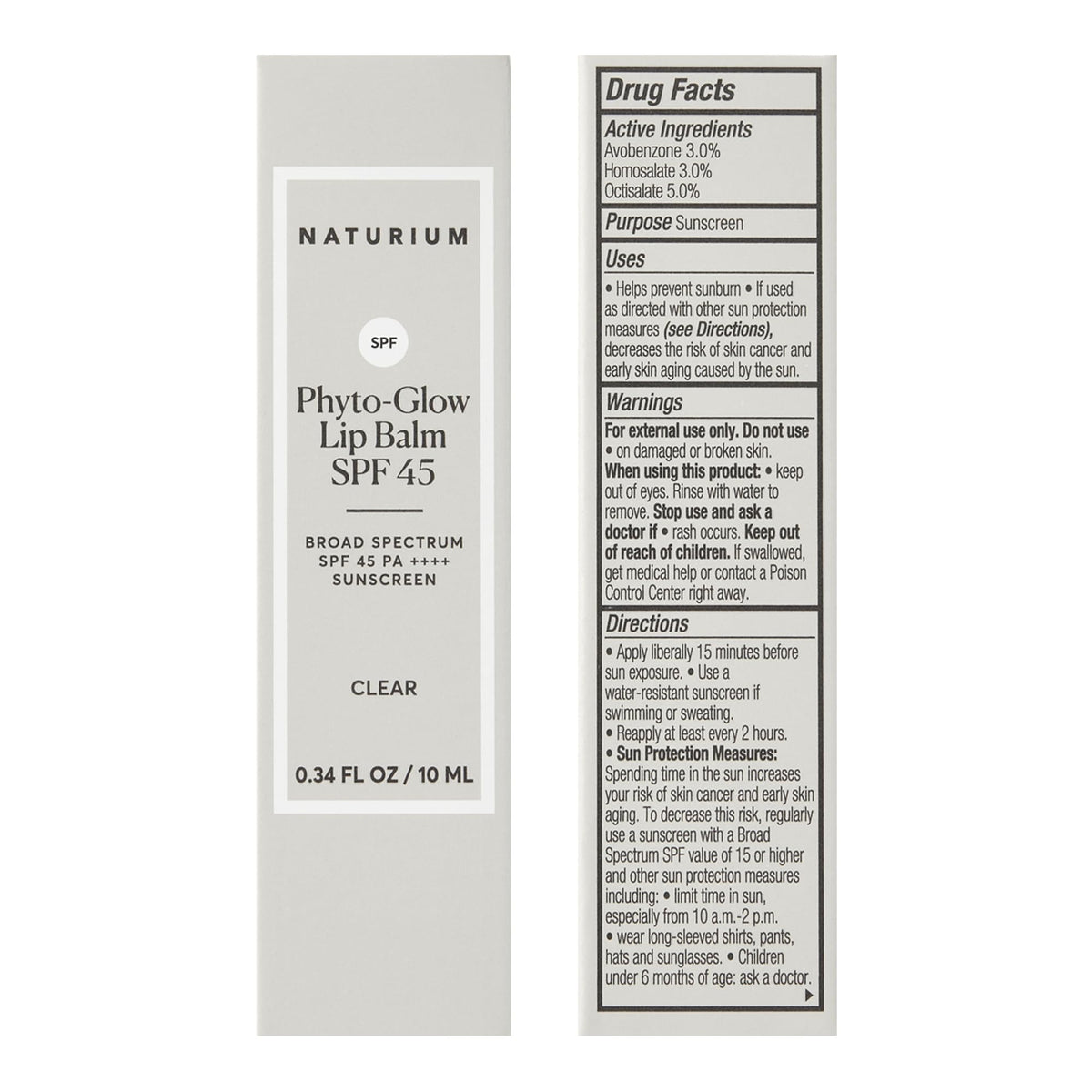 Naturium Phyto-Glow Lip Balm SPF 45 showing applicator and texture