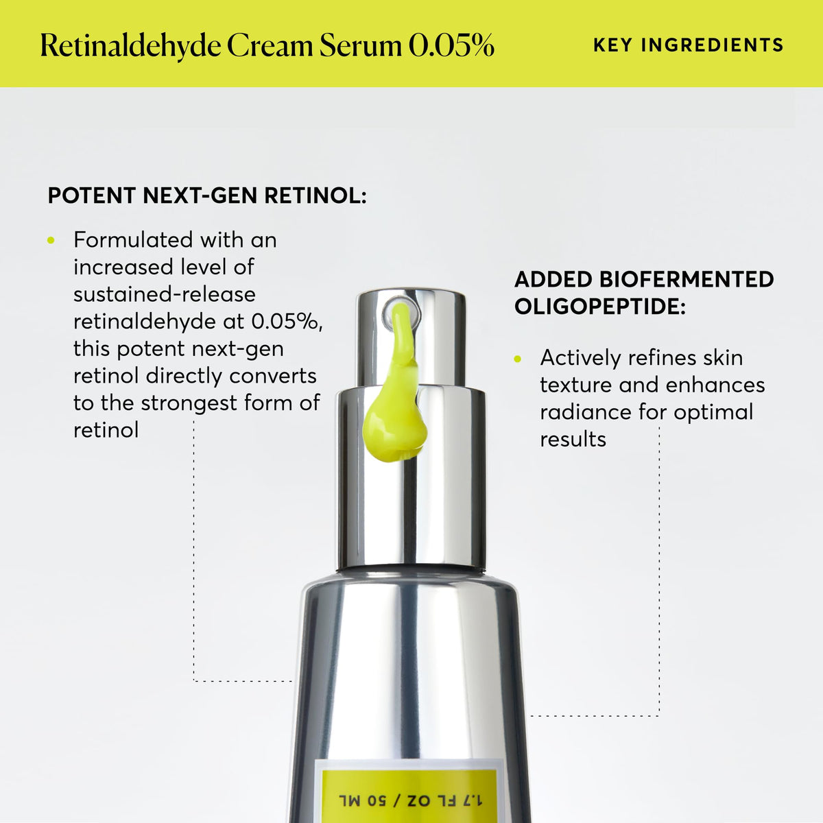 Naturium Retinaldehyde Cream Serum 0.05% on a bathroom counter