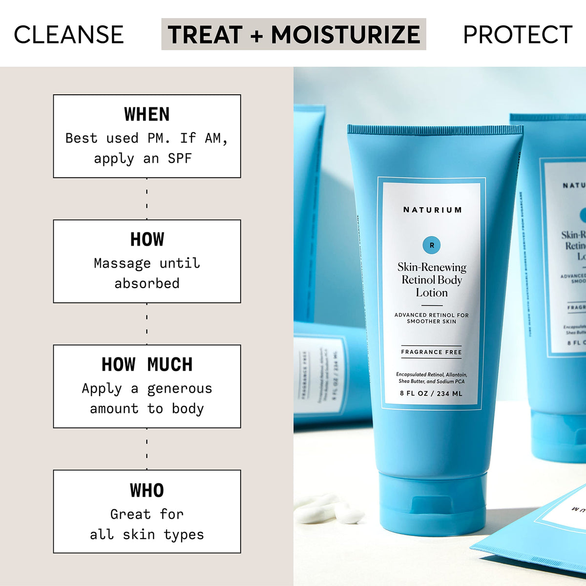 Naturium Skin-Renewing Retinol Body Lotion texture close-up