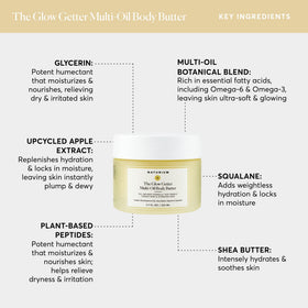 Naturium The Glow Getter Multi-Oil Body Butter on clean skin