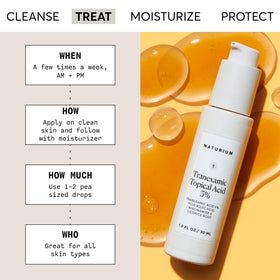 Naturium Tranexamic Acid Serum 5% application on skin