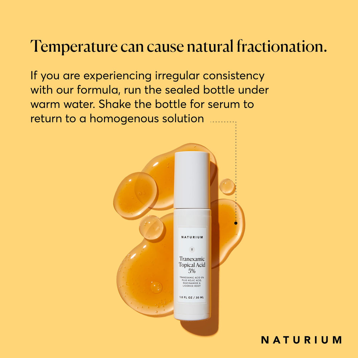 Naturium Tranexamic Acid Serum 5% back view with ingredients